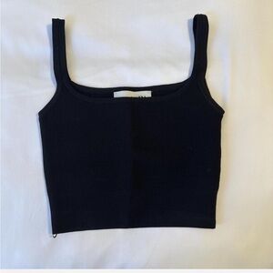 Zara Black Sleeveless Crop Top